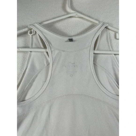 Nike Dri Fit Womens Activewear Tank Top Racerback Round Neck White Size Small - Picture 6 of 8